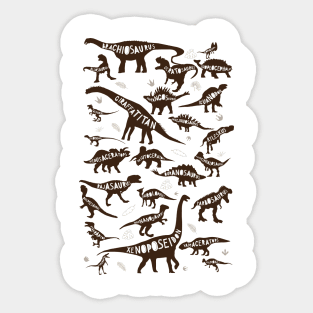 Dinosaur Alphabet ABC Sticker